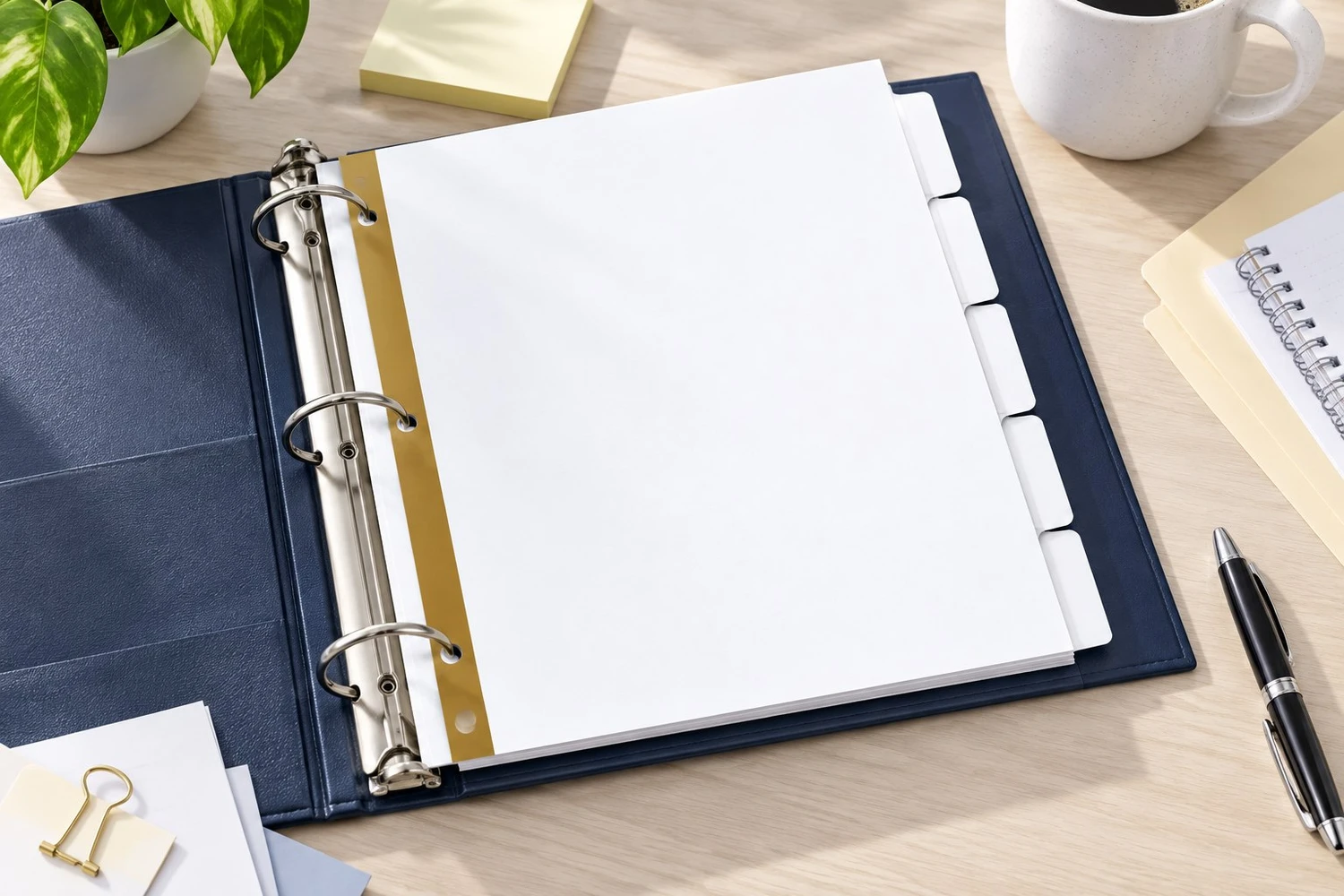 Styled scene of Avery Big Tab insertable dividers, model 11122