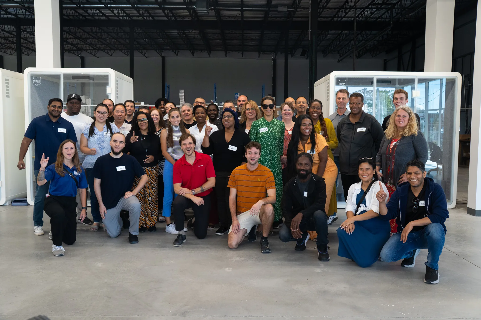 A group of attendees and Randmar team members at a Randmar conference