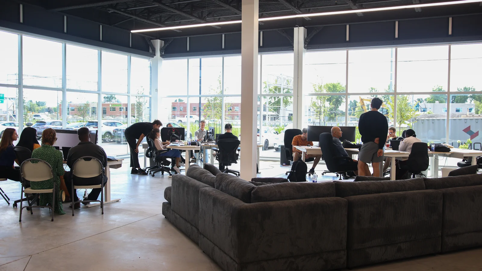 Randmar community members working together in the coworking space