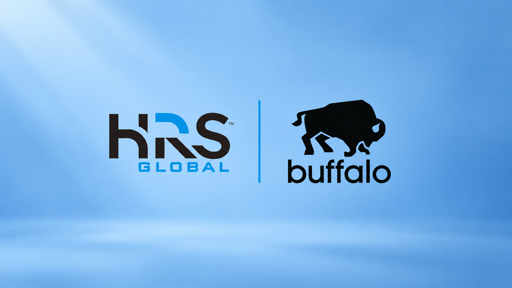 HRS Global and Buffalo-Original logos against a blue background