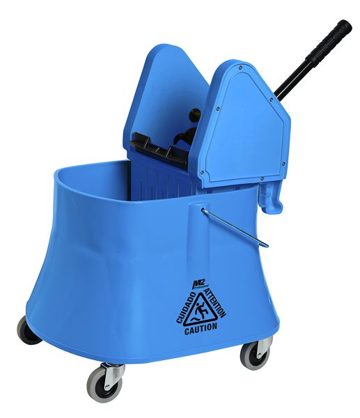 Blue M2 professional bucket and wringer on wheels