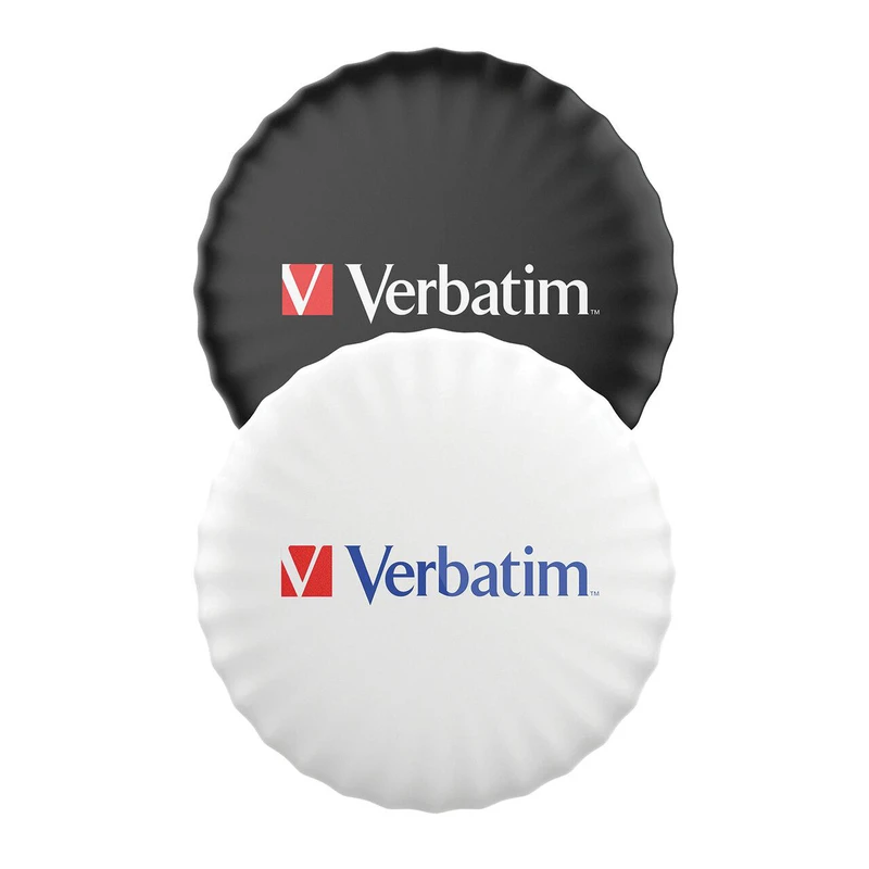 Black and white compact Verbatim My Finder coins