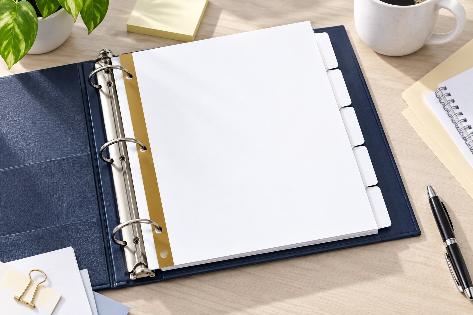 Styled scene of Avery Big Tab insertable dividers, model 11122
