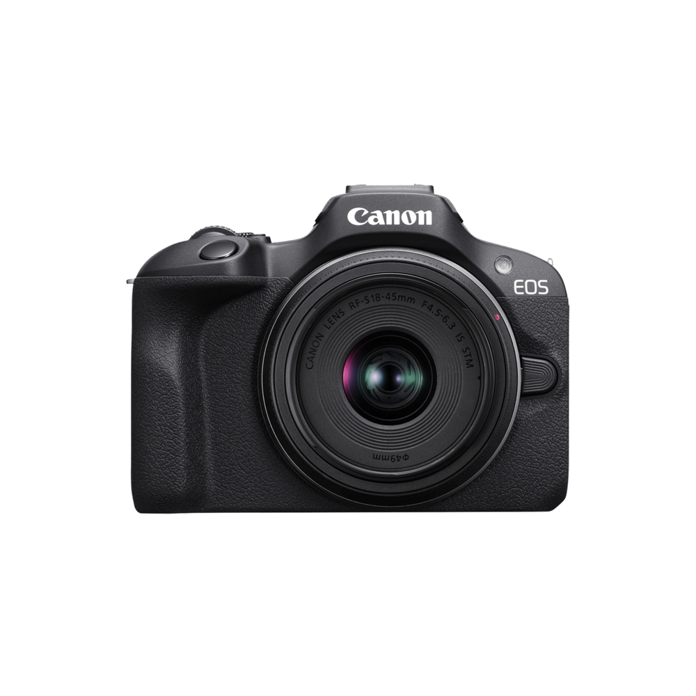 Canon EOS R100 mirrorless camera with RF-S lens