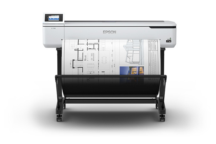 Epson SureColor T5170 large-format printer with a technical drawing