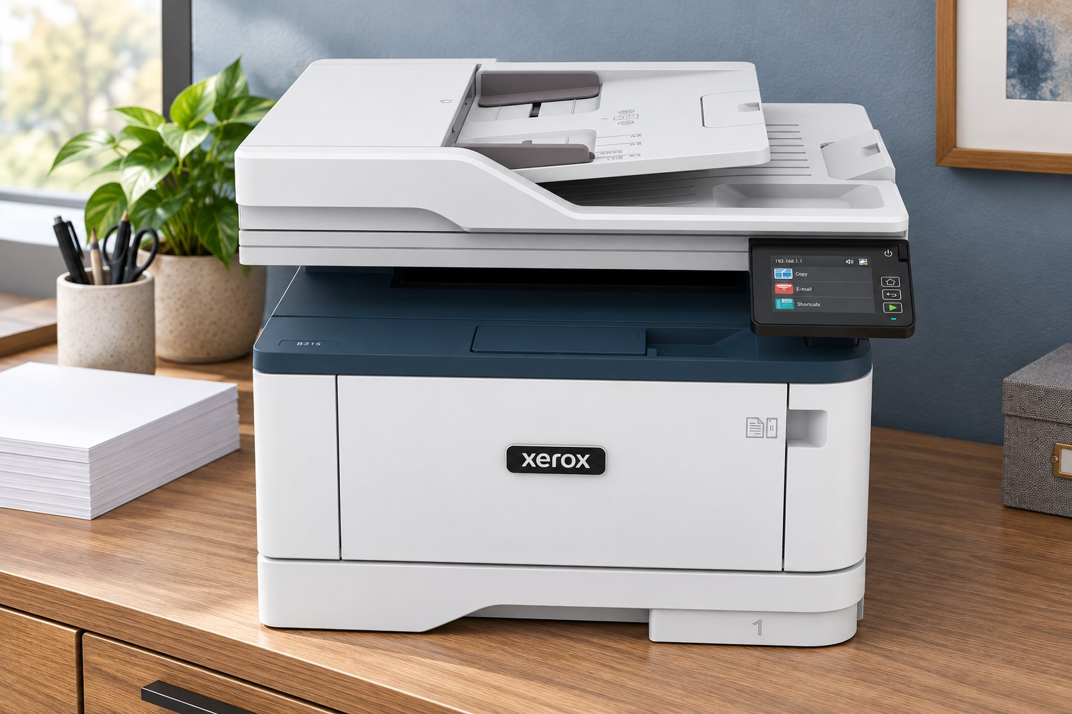 Xerox B315 multifunction printer in a styled setting