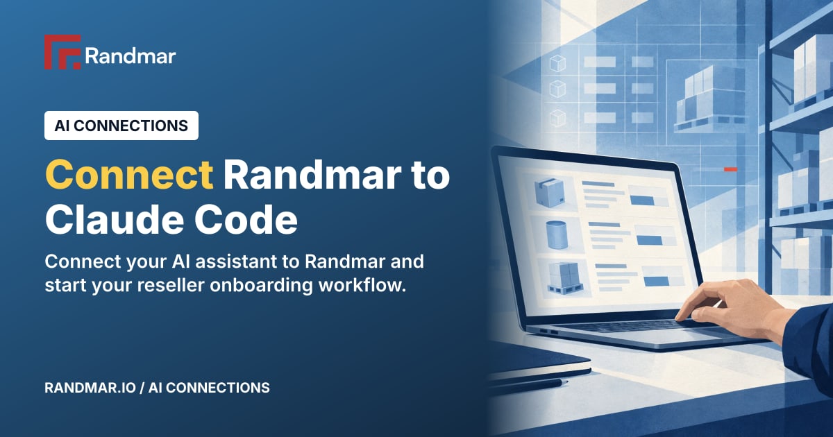 Connect Randmar to Claude Code; An existing illustration of a connected commerce platform.