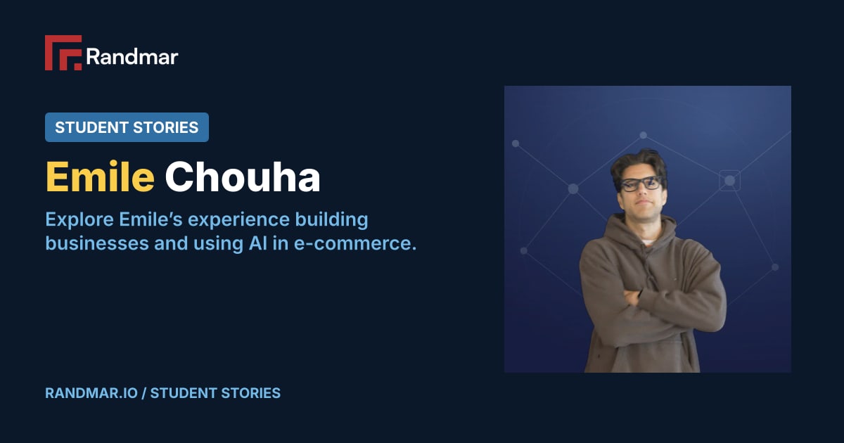 Student Stories: Emile Chouha; portrait of Emile Chouha.