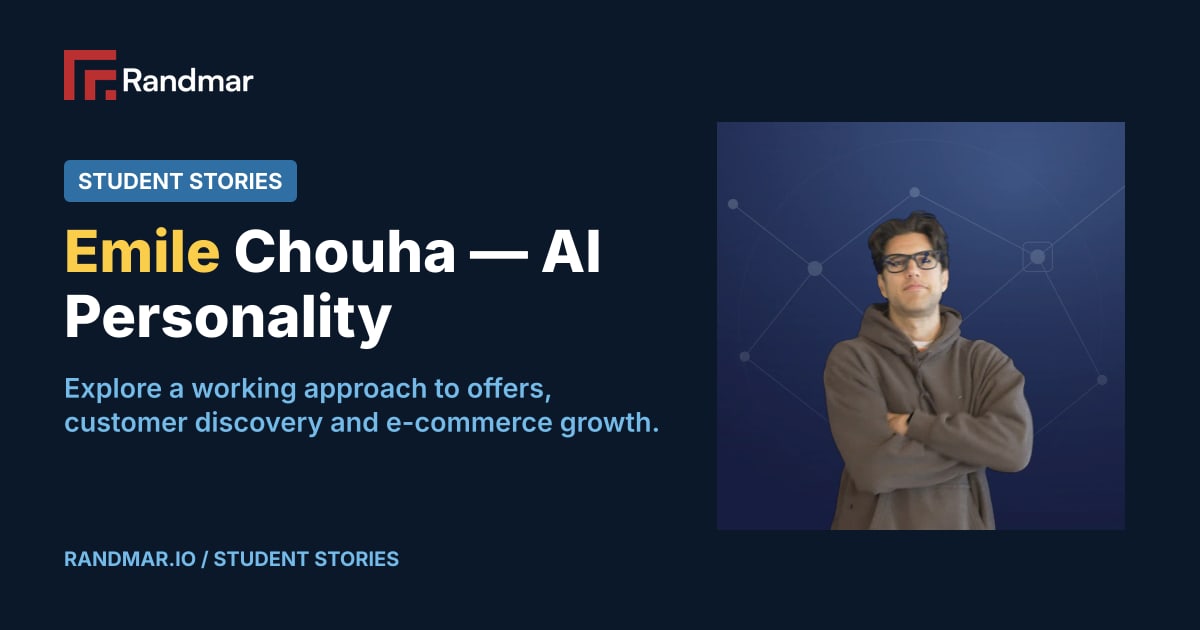 Student Stories: Emile Chouha — AI Personality; portrait of Emile Chouha.