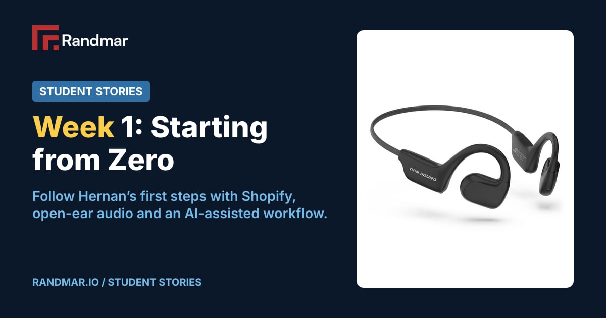 Week 1: Starting from Zero; OPN Sound Aperto open-ear earbuds.