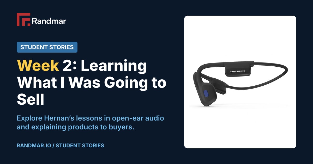 Week 2: Learning What I Was Going to Sell; OPN Sound Mezzo headphones.
