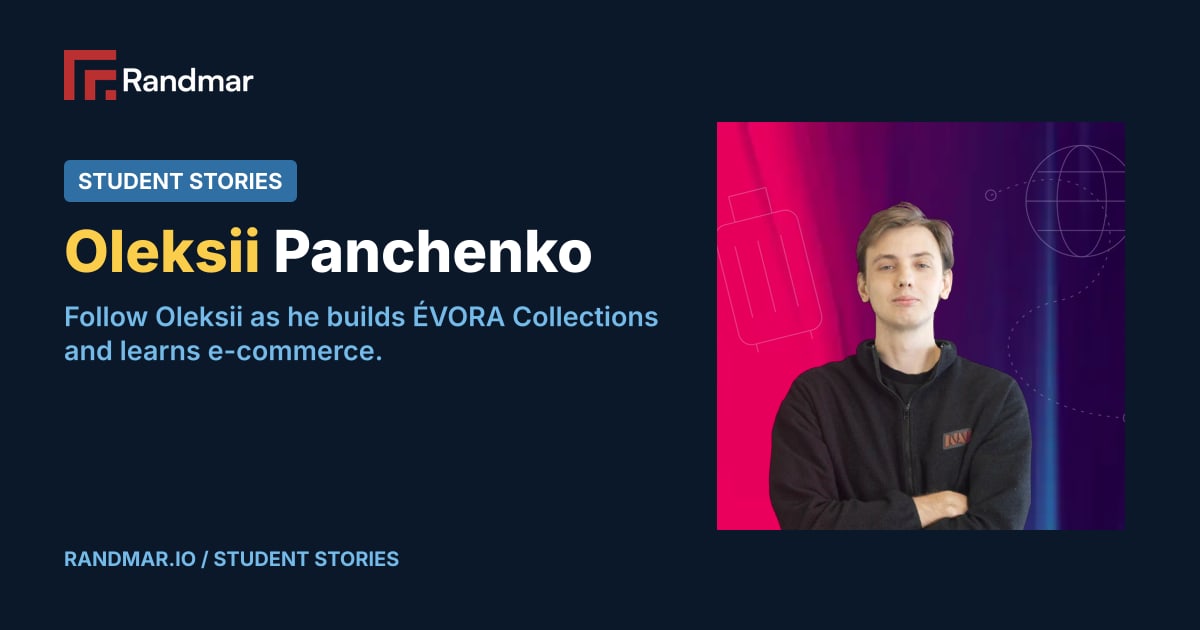 Student Stories: Oleksii Panchenko; portrait of Oleksii Panchenko.
