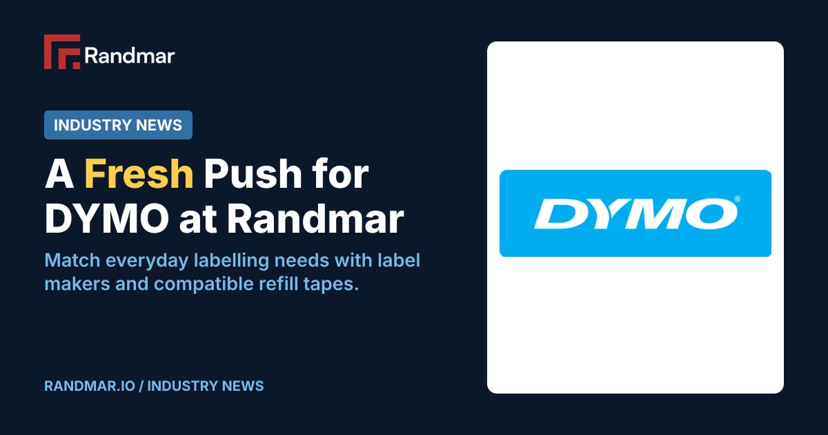 Industry News: A Fresh Push for DYMO at Randmar; DYMO logo.