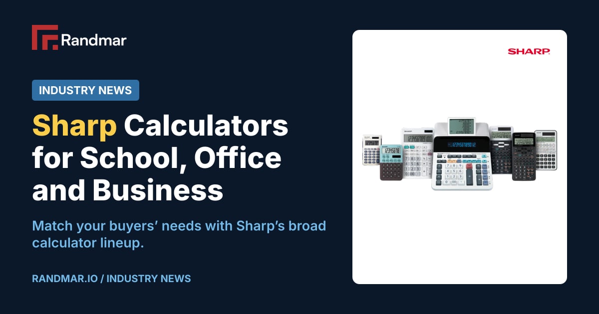 Industry News: Sharp Calculators for School, Office and Business; A range of Sharp scientific, desktop and printing calculators.