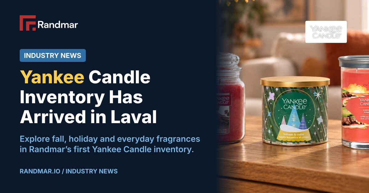 Industry News: Yankee Candle Inventory Has Arrived in Laval; Yankee Candle’s three arrival formats in a generated home-interior setting, based on the approved product imagery.