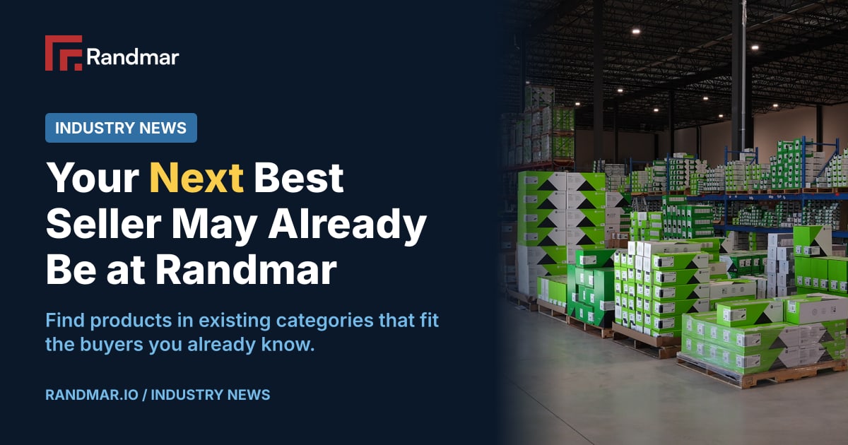 Industry News: Your Next Best Seller May Already Be at Randmar; Product inventory stacked in the Randmar warehouse.