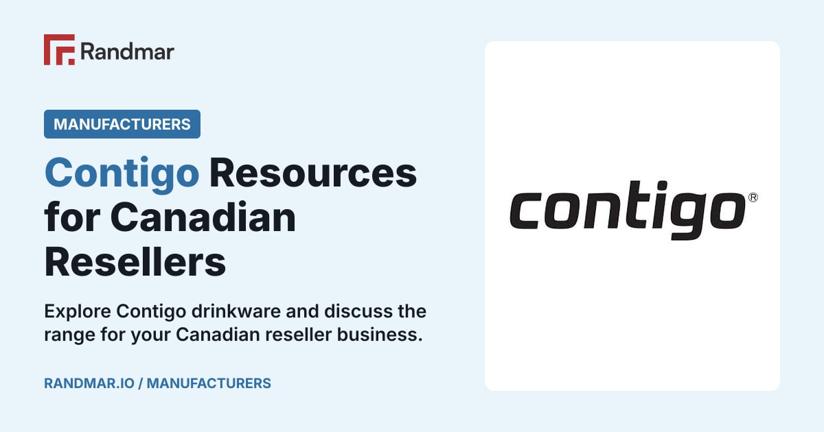 Manufacturers: Contigo Resources for Canadian Resellers; Contigo logo.