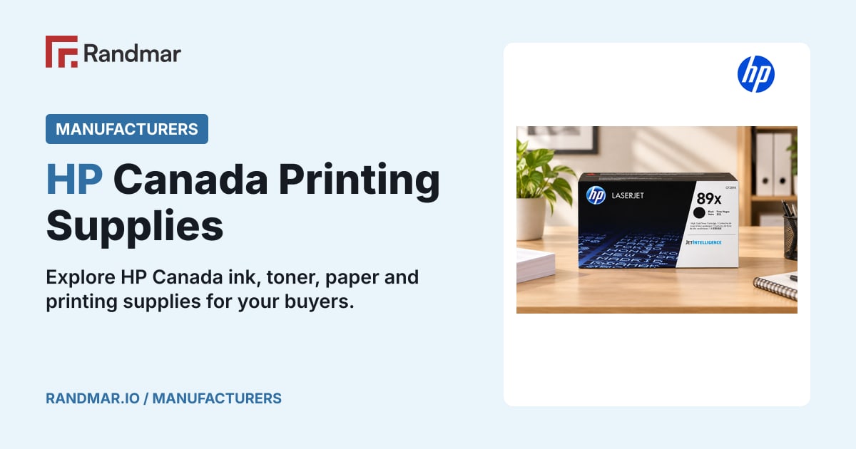 Manufacturers: HP Canada Printing Supplies; HP Canada products.