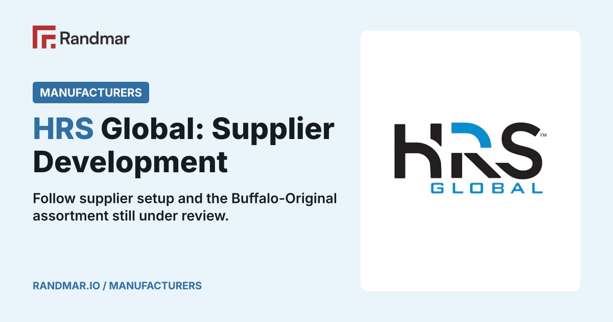 Manufacturers: HRS Global: Supplier Development; HRS Global logo.