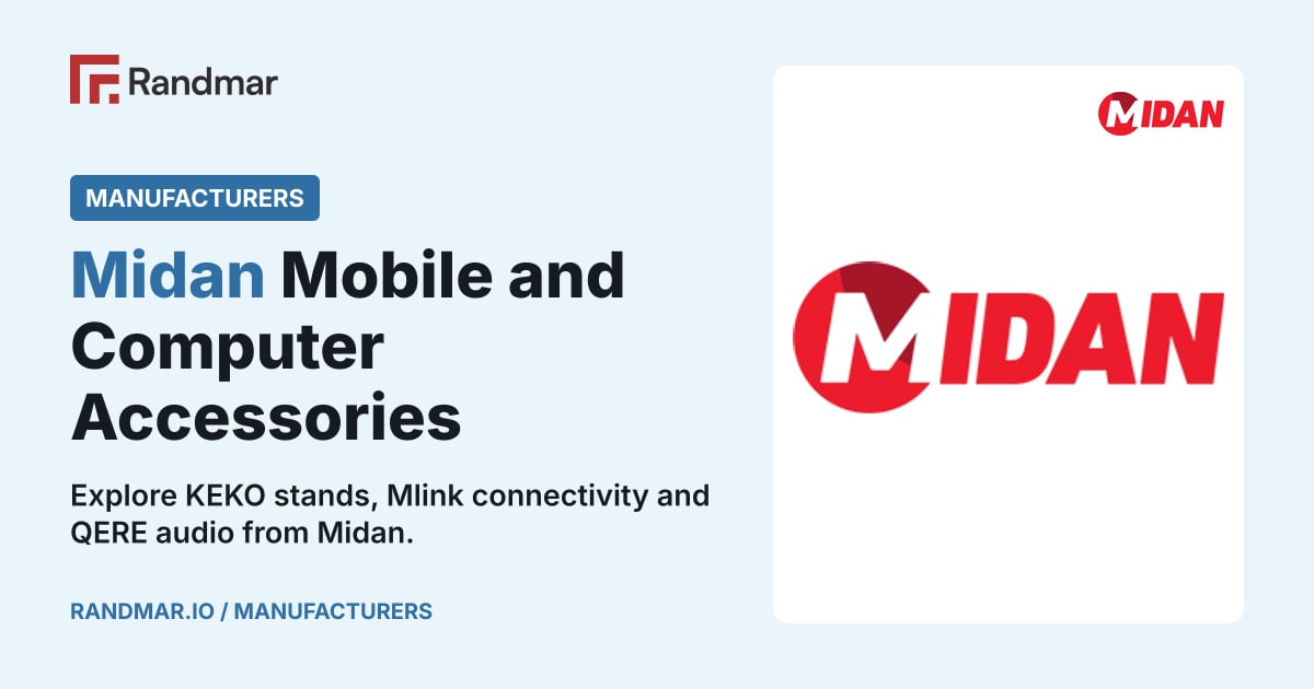 Midan Mobile and Computer Accessories; The Midan brand logo.