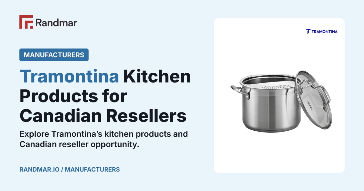 Tramontina Kitchen Products for Canadian Resellers; Tramontina stainless-steel cookware.