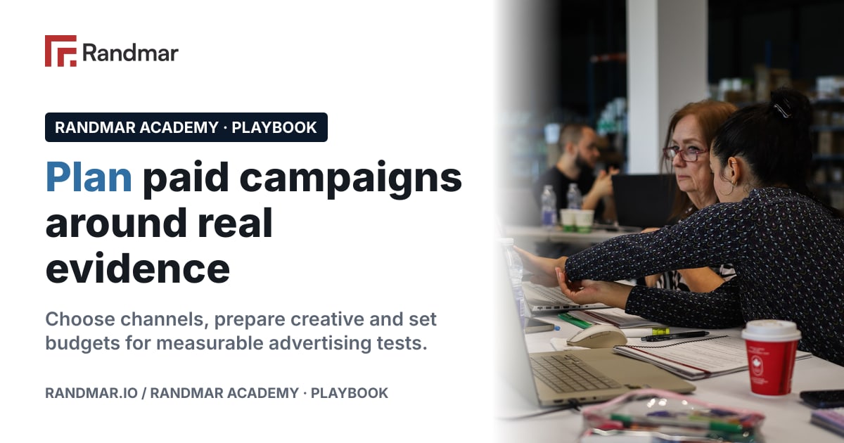 Plan paid campaigns around real evidence; An Academy participant working at a laptop.