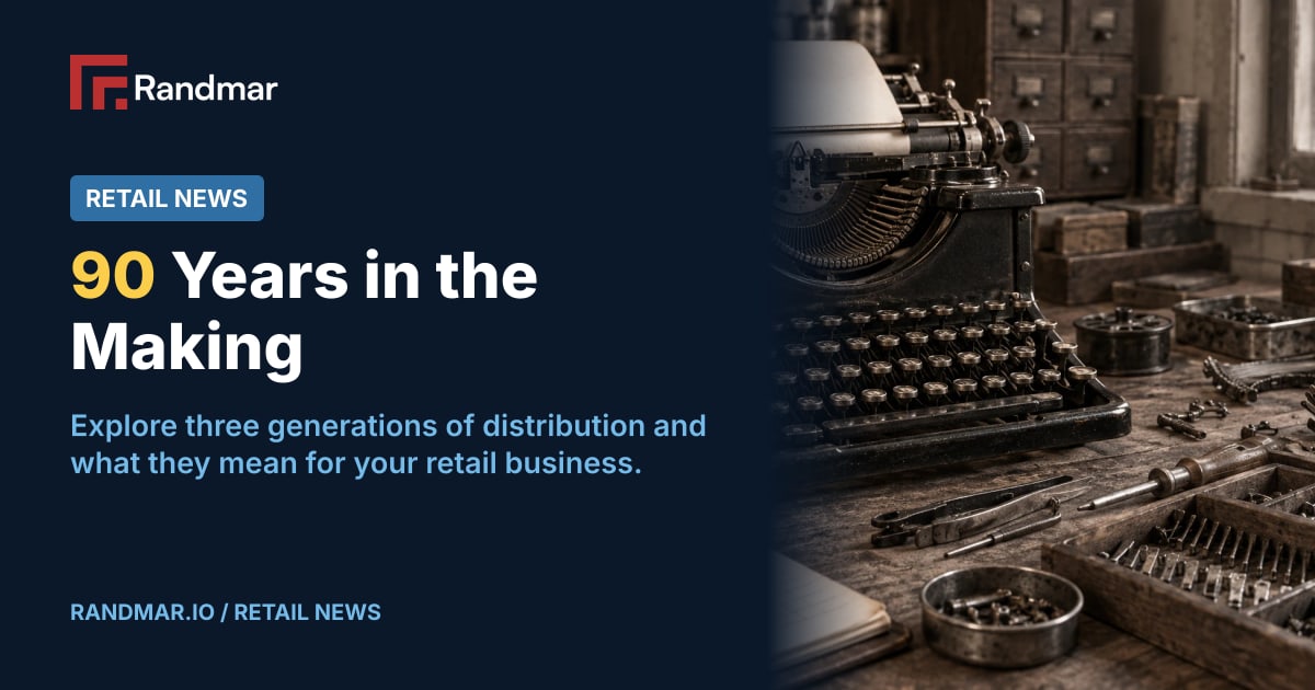 Retail News: 90 Years in the Making; Period-inspired illustration of a 1930s typewriter repair workbench.