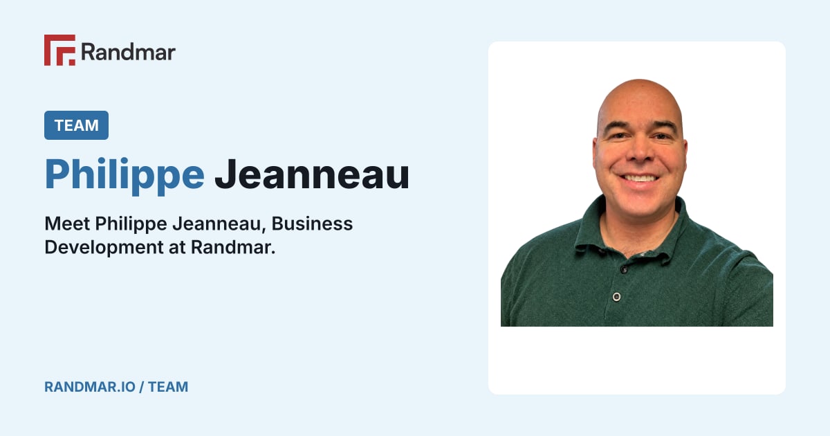 Team: Philippe Jeanneau; Philippe Jeanneau, Business Development at Randmar.