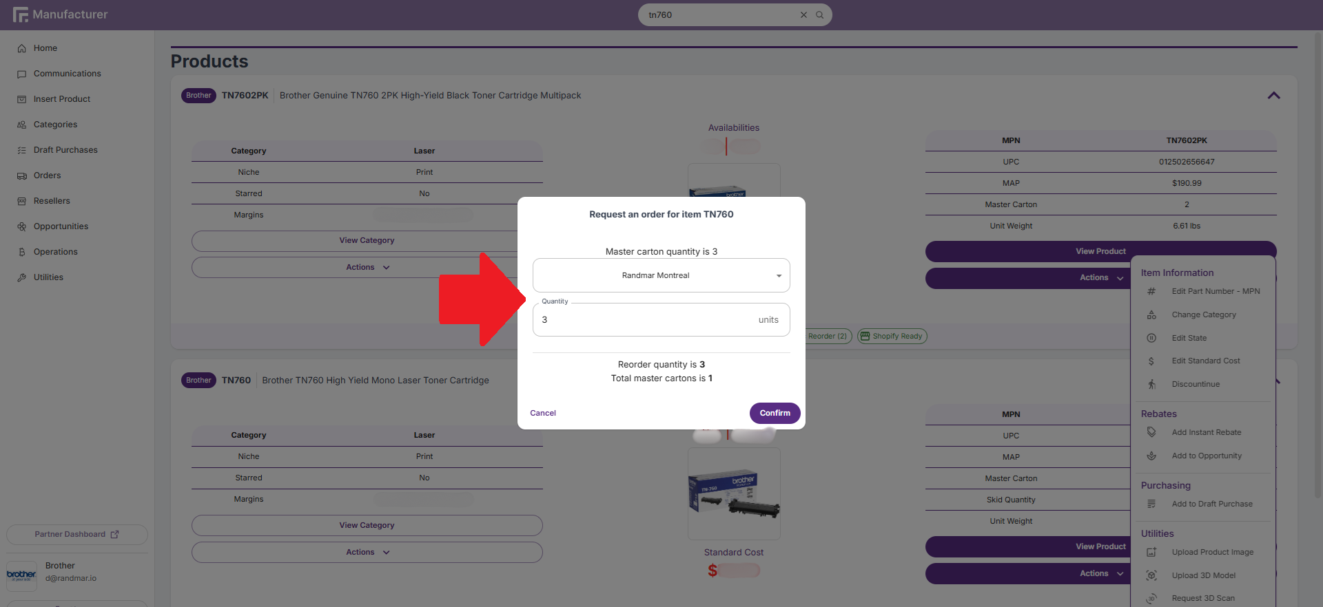 Confirm Draft Purchase Order Details