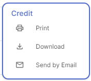 Reseller Portal Credit Actions